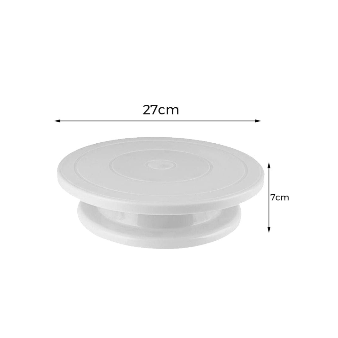 Cake Decorating Rotating Turntable | 27cm Plastic Round Base