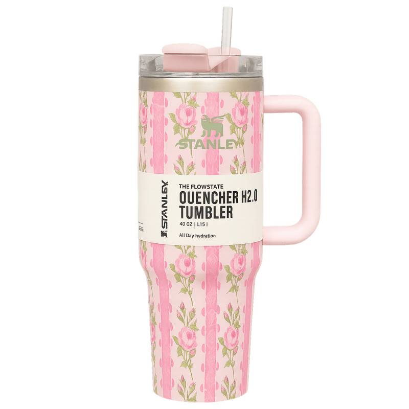 Stanley Quencher H2.0 Tumbler 1.18L (40 oz) | Pink Floral Travel Mug