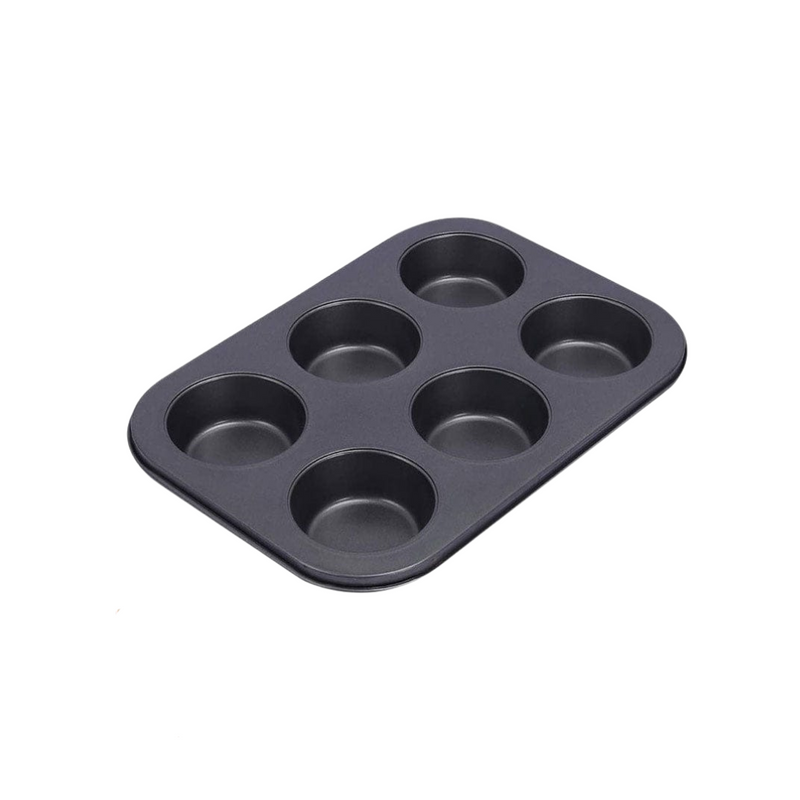 Non-Stick 6-Cavity Muffin & Cupcake Baking Tray | 6.5cm Regular Size