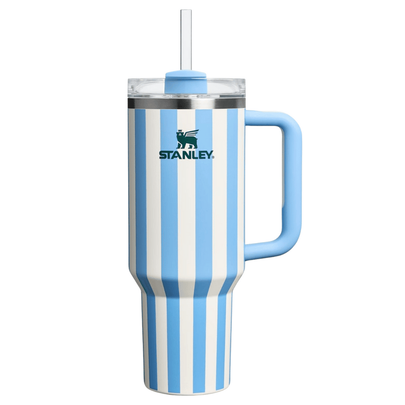 Stanley Quencher H2.0 Tumbler 1.18L (40 oz) | Blue & White Stripes