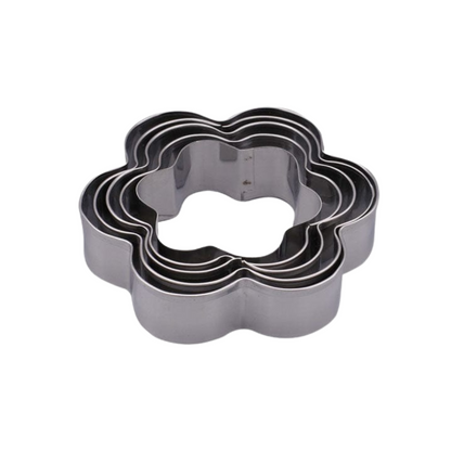 Blossom Shape Cookie Cutter Set | 5-Piece Stainless Steel Baking
