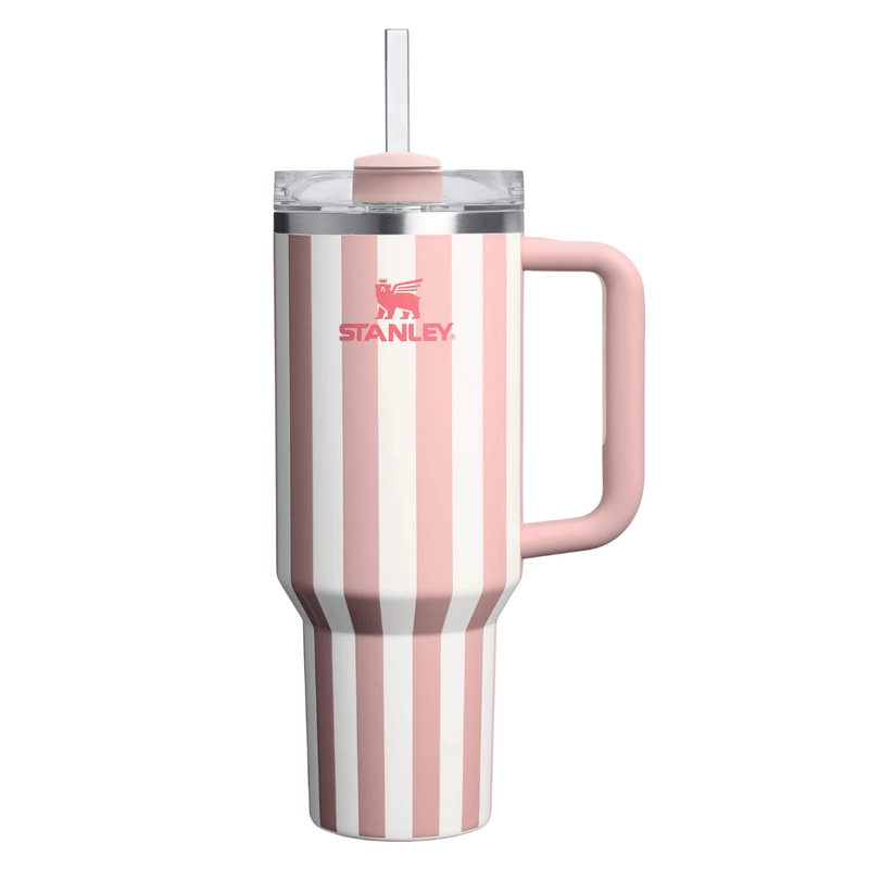 Stanley Quencher H2.0 Tumbler 1.18L (40 oz) | Pink & White Stripes