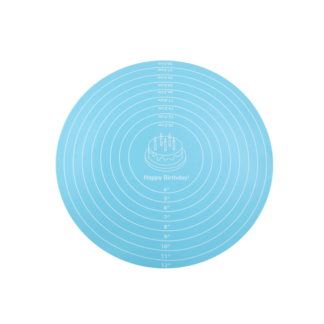 12-Inch Round Silicone Cake Mat | Measurements Turntable