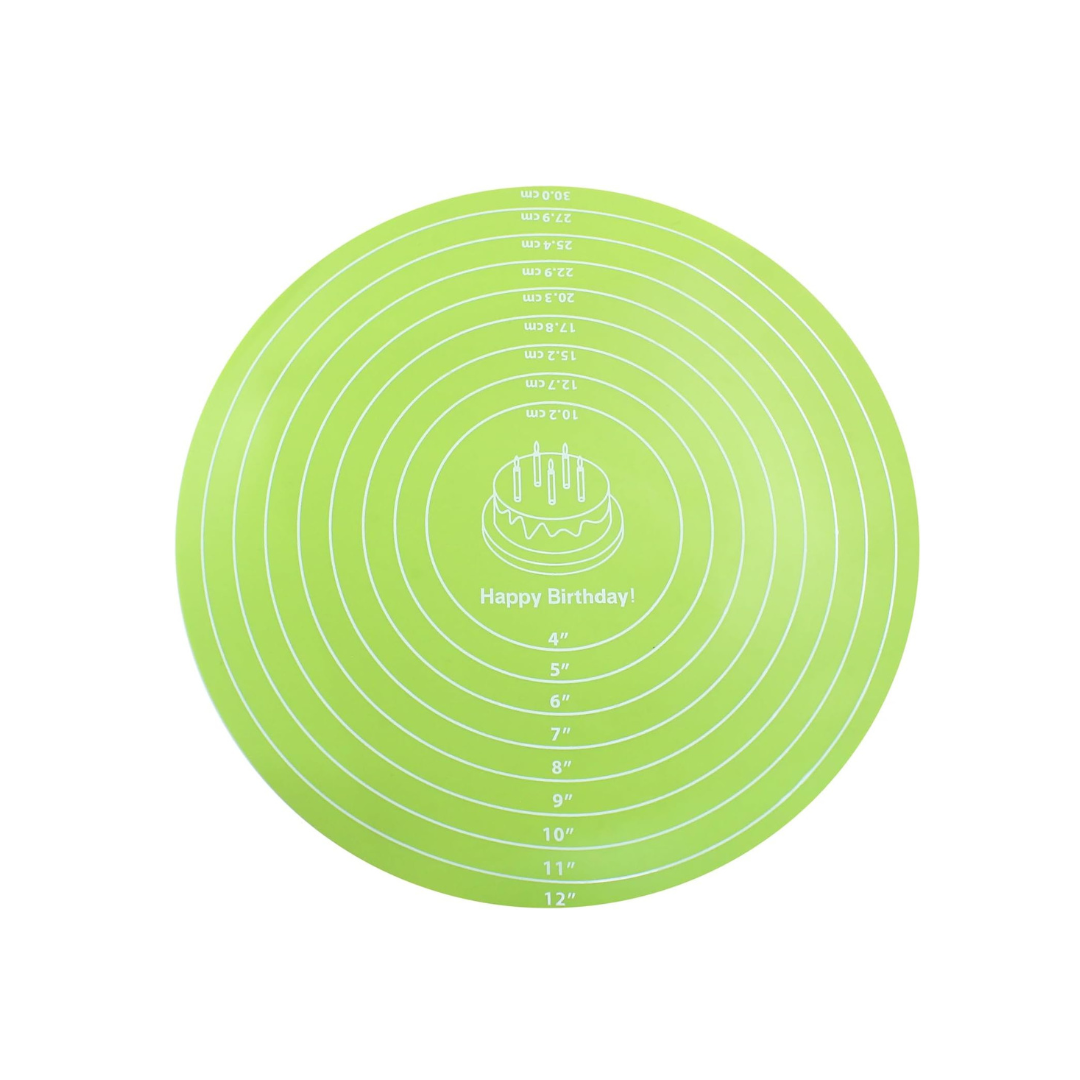 12-Inch Round Silicone Cake Mat | Measurements Turntable