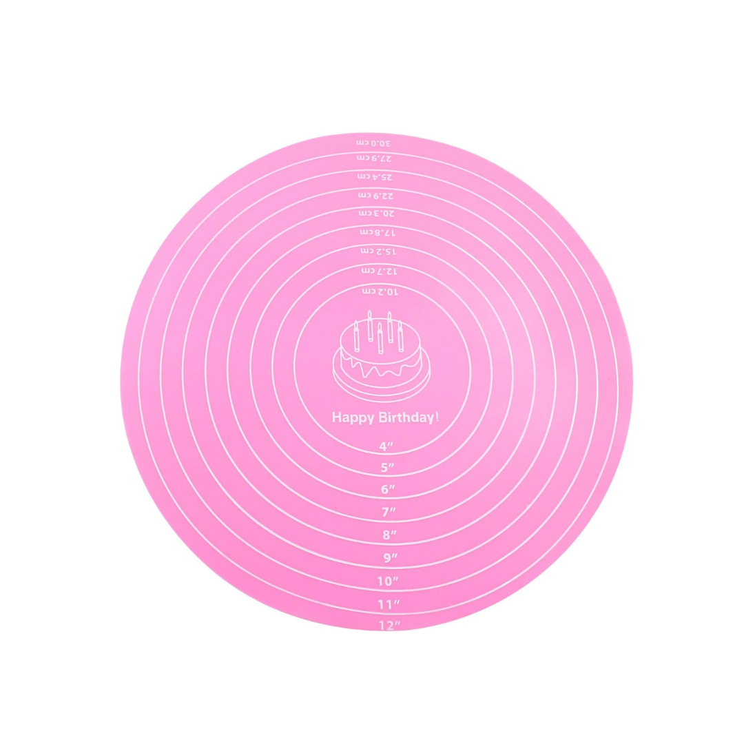 12-Inch Round Silicone Cake Mat | Measurements Turntable