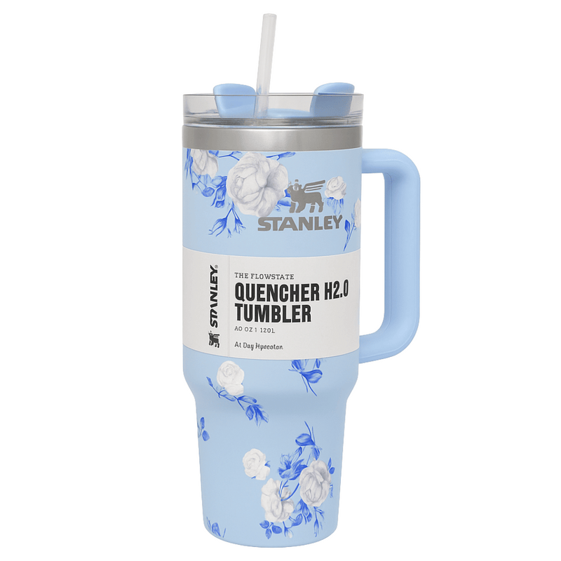 Stanley Quencher H2.0 Tumbler 1.18L (40 oz) | Blue Floral Travel Mug