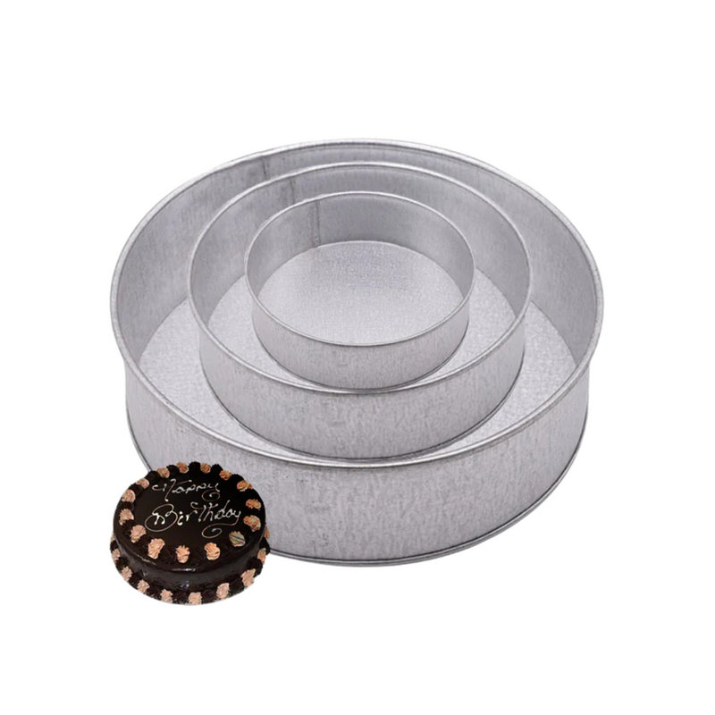 3-Piece Round Cake Pan Set Baking Tins Perfect Layered