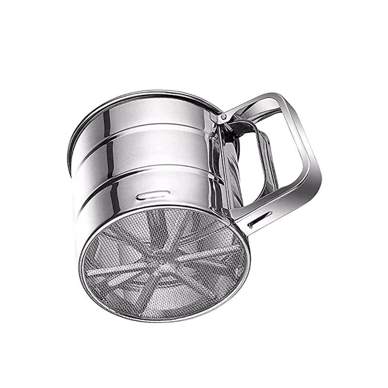 Handheld Flour Sifter with Fine Mesh | 2-Layer Baking Sieve Cup