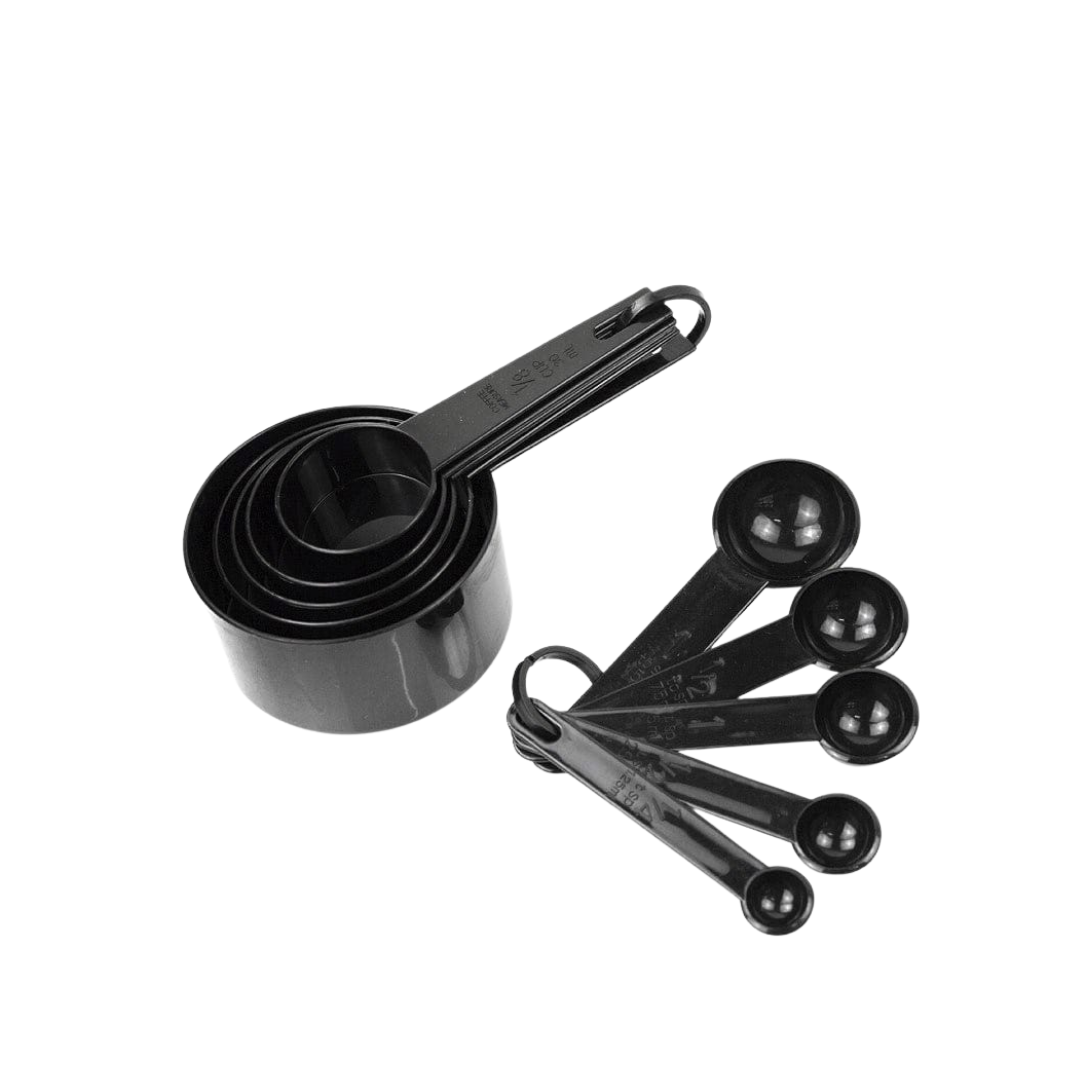 Measuring Cups and Spoons | 8 Piece Plastic Set Baking & Cooking