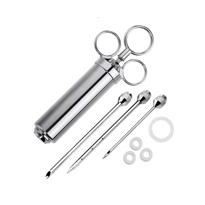 Stainless Steel Meat & Marinade Injector | 2oz with Dual Needles